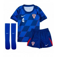 Chorvátsko Josko Gvardiol #4 Vonkajší Detský futbalový dres ME 2024 Krátky Rukáv (+ trenírky)